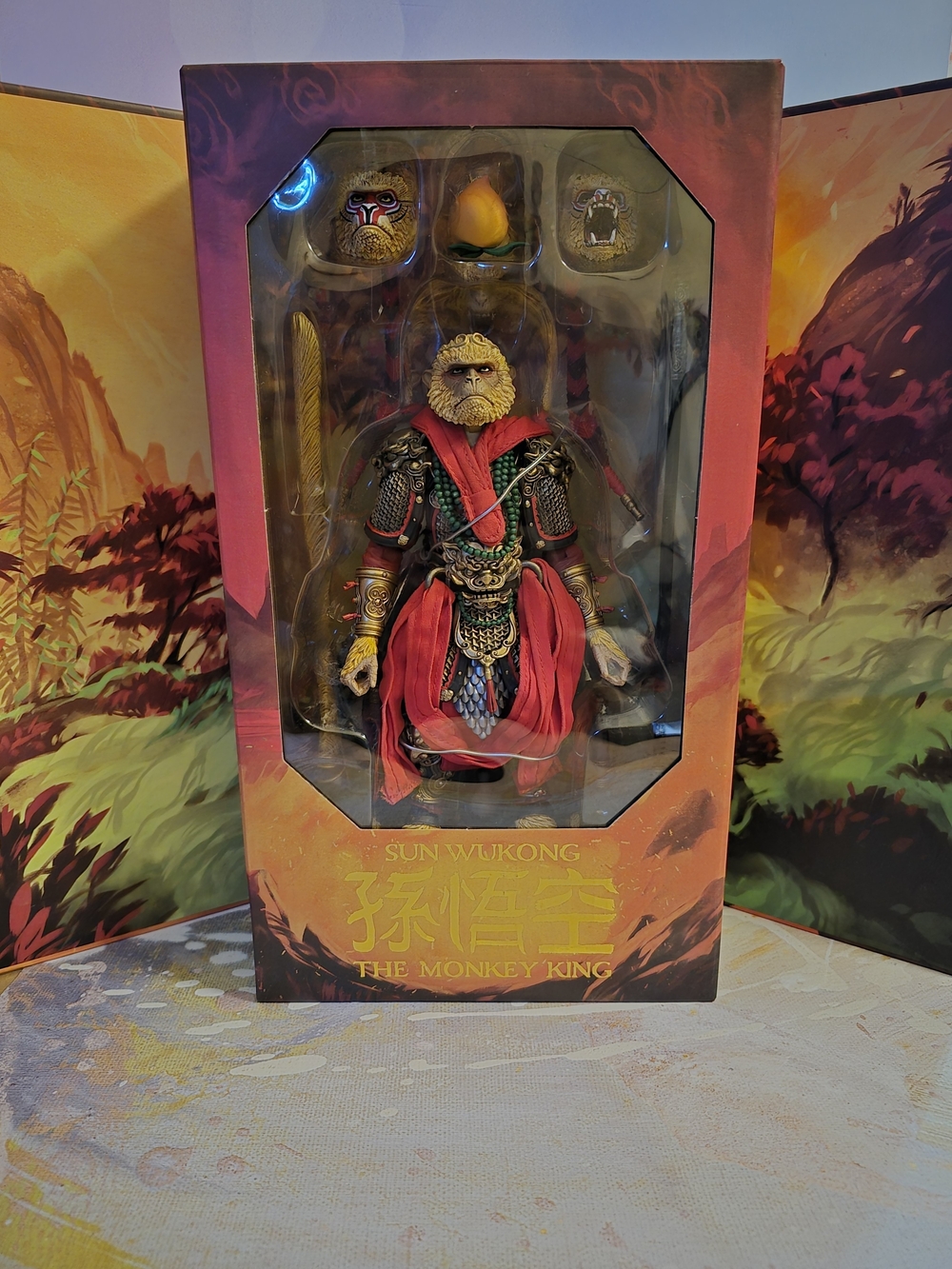 Sun Wukong Monkey King Action Figure - Red and Gold
